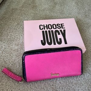 Juicy couture pink, purple and black wallet